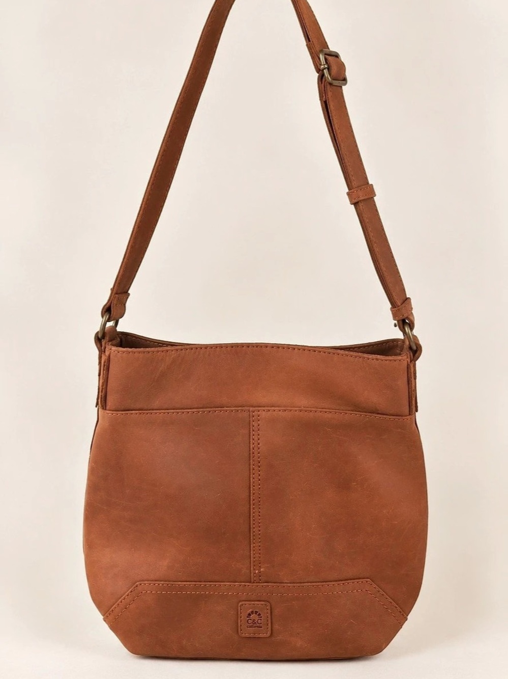C&C California Brown Crossbody Shoulder Bag Adjustable Strap Boho Purse
